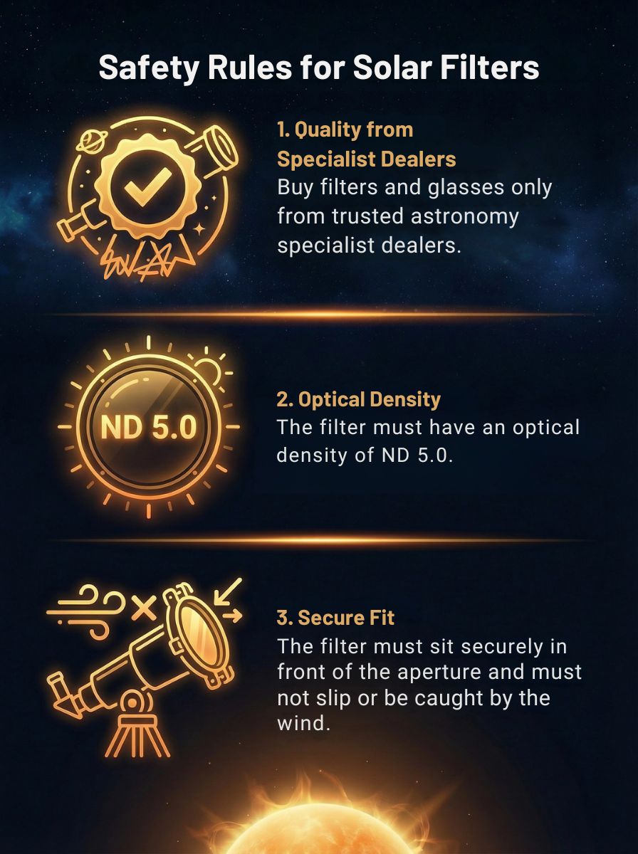 Checklist for safe observation: